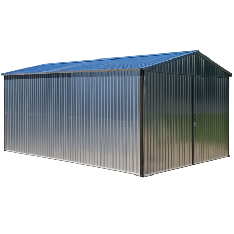 Garaż blaszany 3x7 dach dwuspadowy