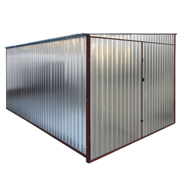 Garaż blaszany 3x5 spad dachu na lewo