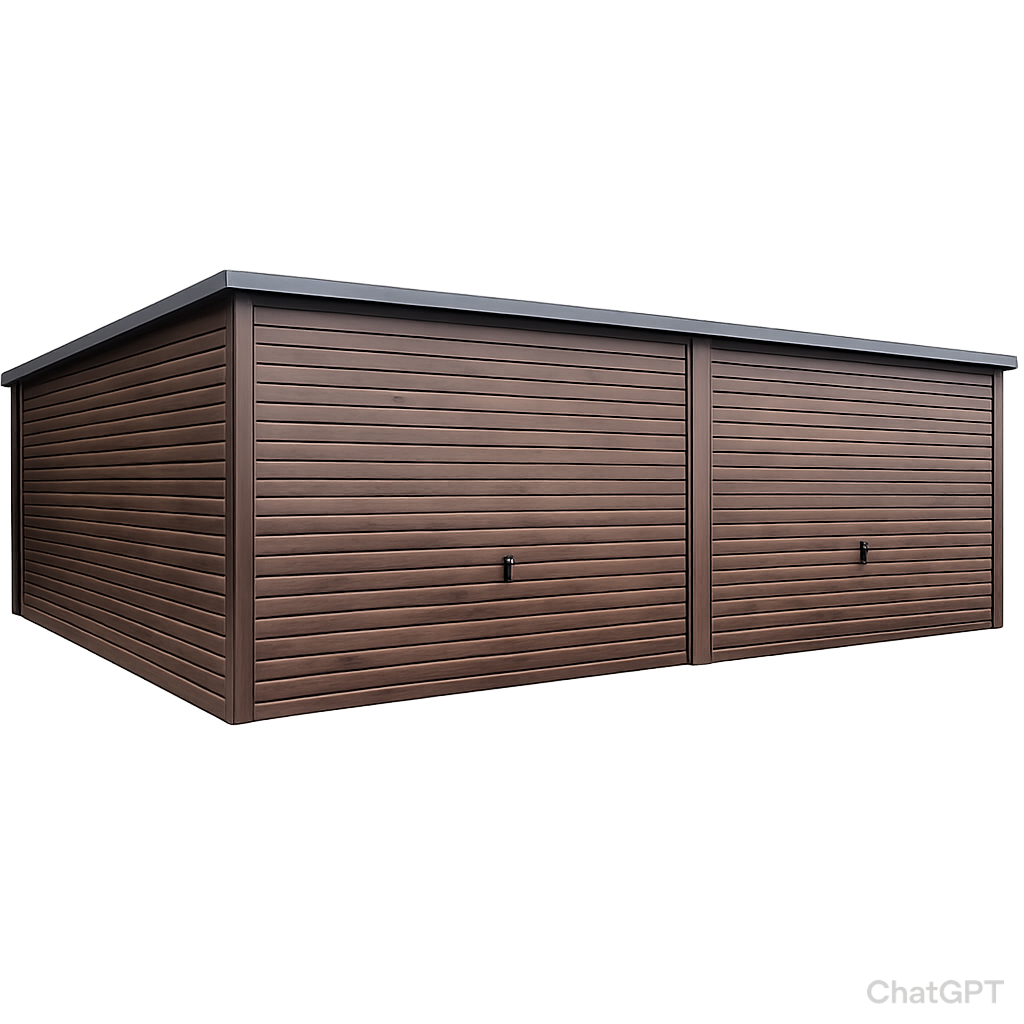 Garaż PREMIUM 6x5 spad dachu na tył