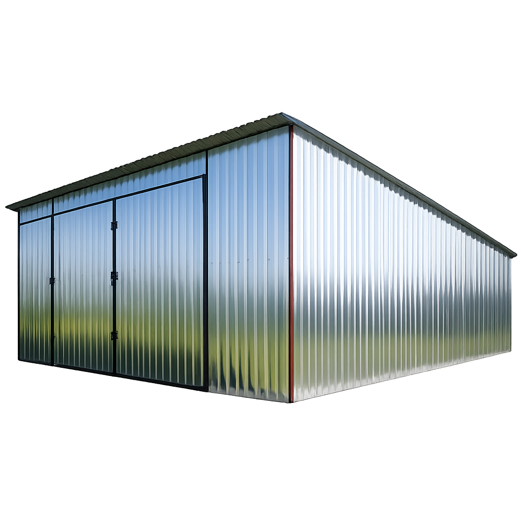 Garaż blaszany 5x6 + drzwi