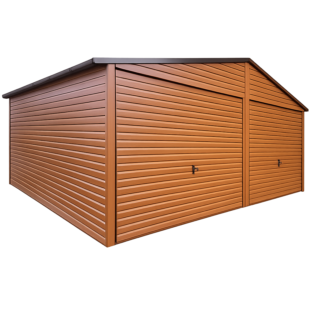 Garaż PREMIUM 6x5 złoty dąb