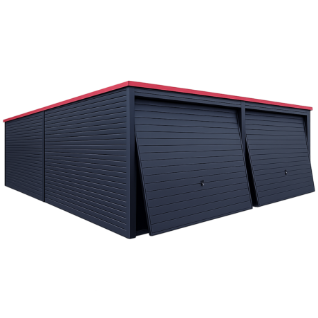 Garaż PREMIUM 6x6 spad dachu na tył