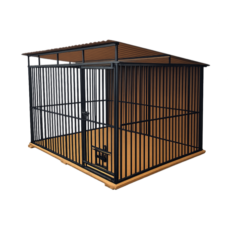 Kojec czarny 3x2 tył obity drewnem