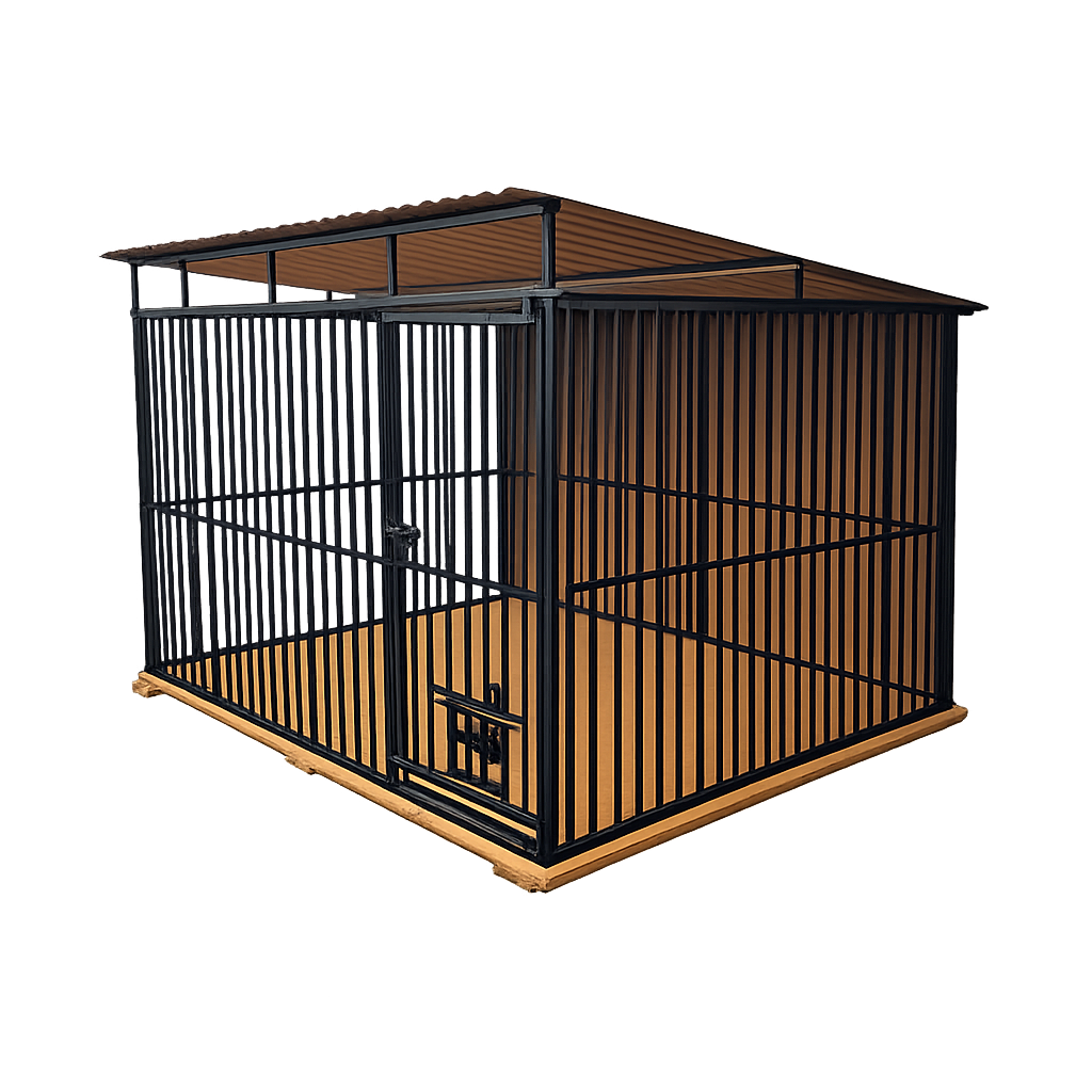 Kojec czarny 3x2 tył obity drewnem