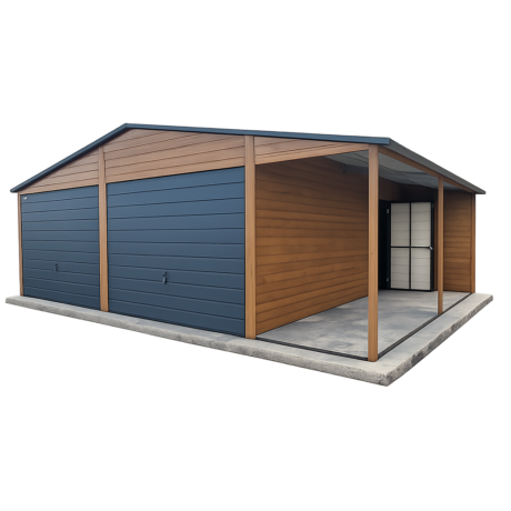 Garaż PREMIUM 6x6 + wiata 2x6